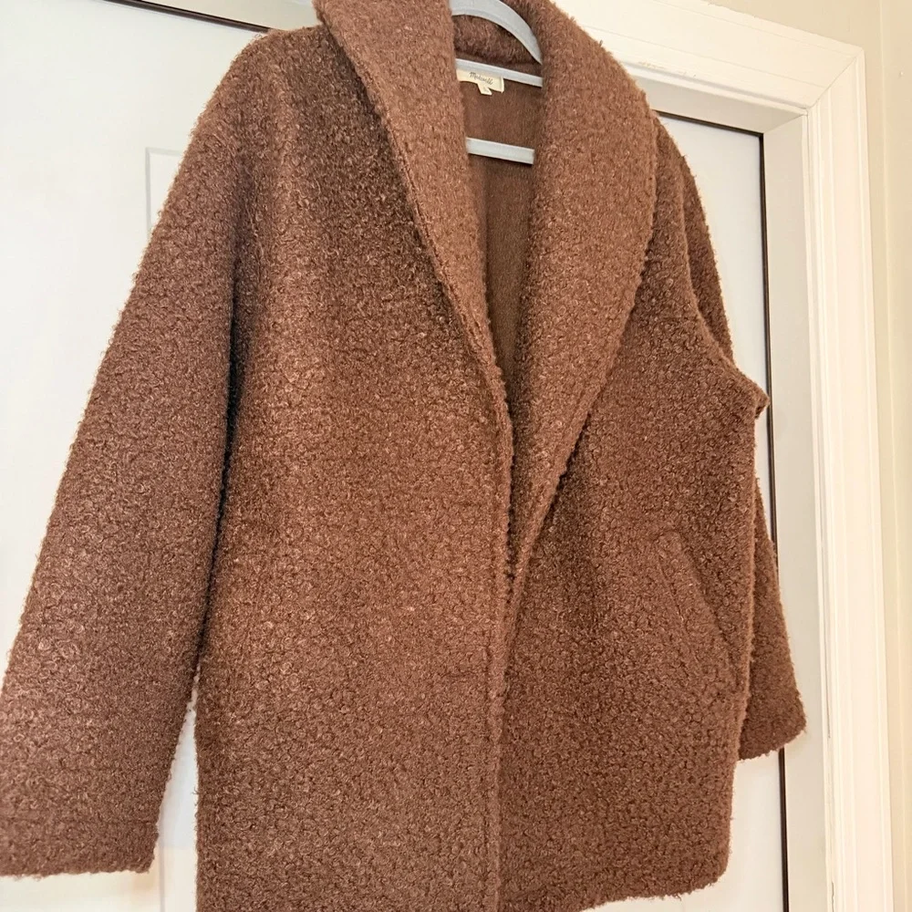 Madewell Pebbled Faux Shearling Shawl Collar Coat – Size M | Cozy Cottage - Picture 10 of 15